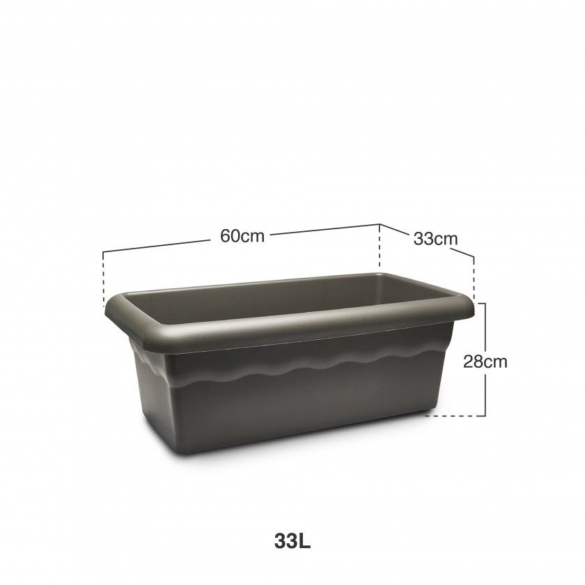 Floreira Terra Antracite 60X33cm