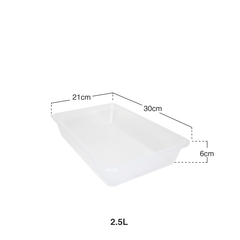 Bandeja Retangular Transparente 2.5l