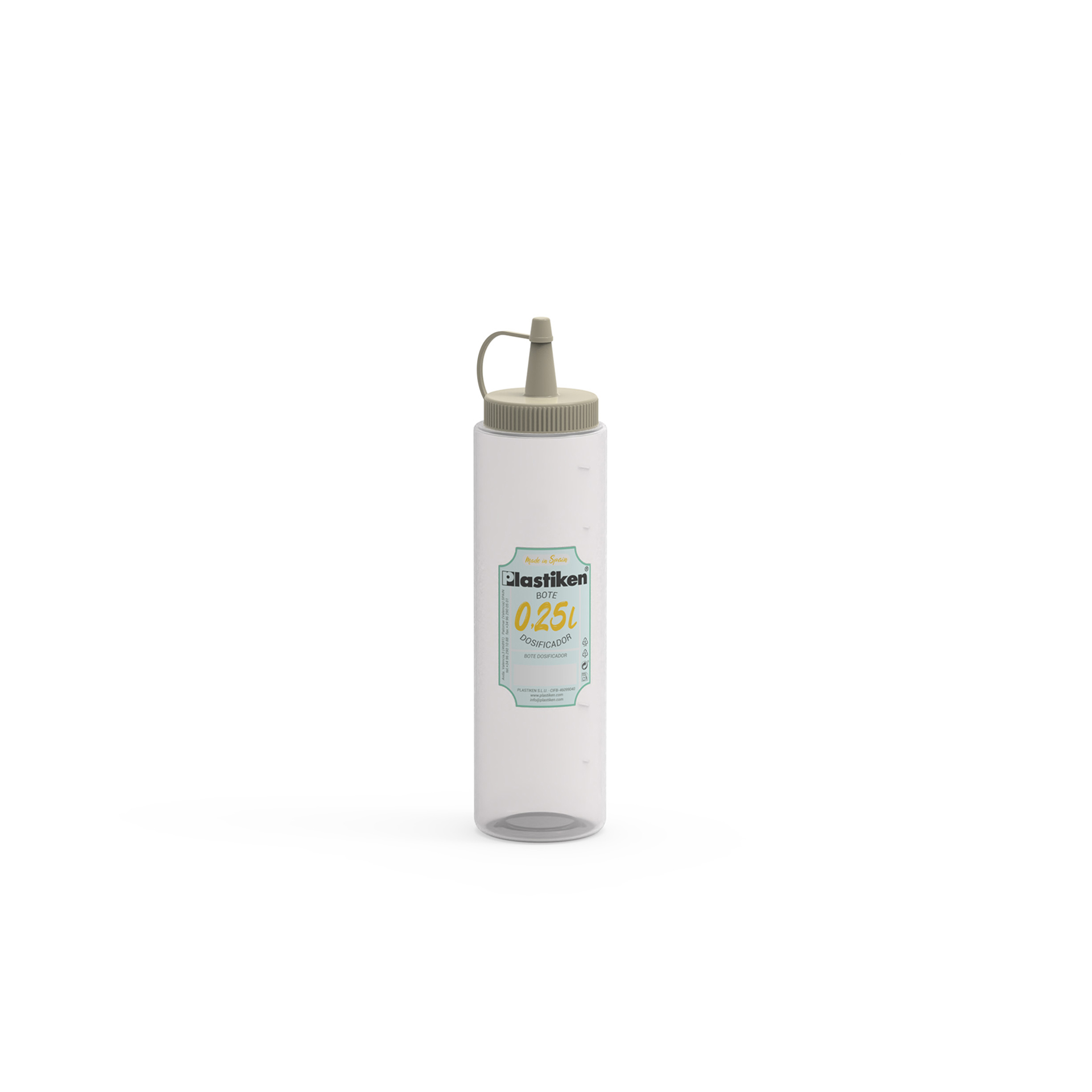 Frasco Para Molhos 250ml Bege