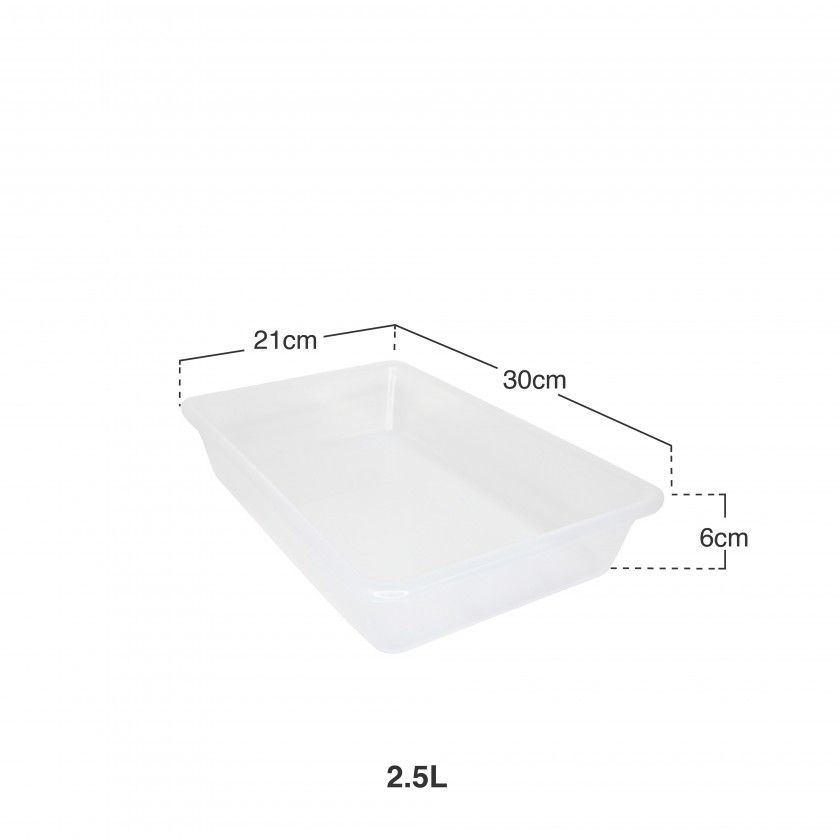 Bandeja Retangular Transparente 2.5l Bandeja Retangular Transparente 2.5l