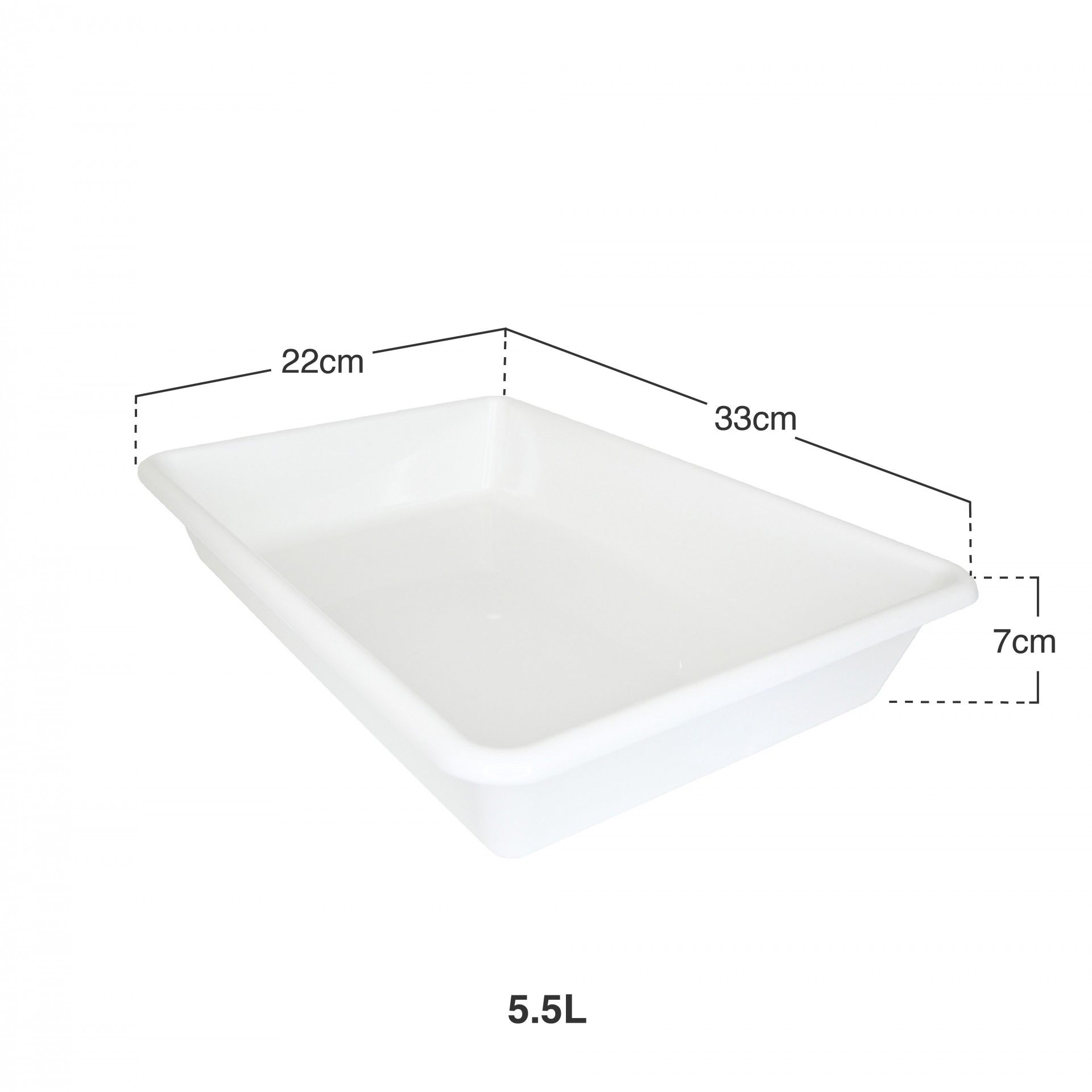 Bandeja Retangula Branco 5.5ml