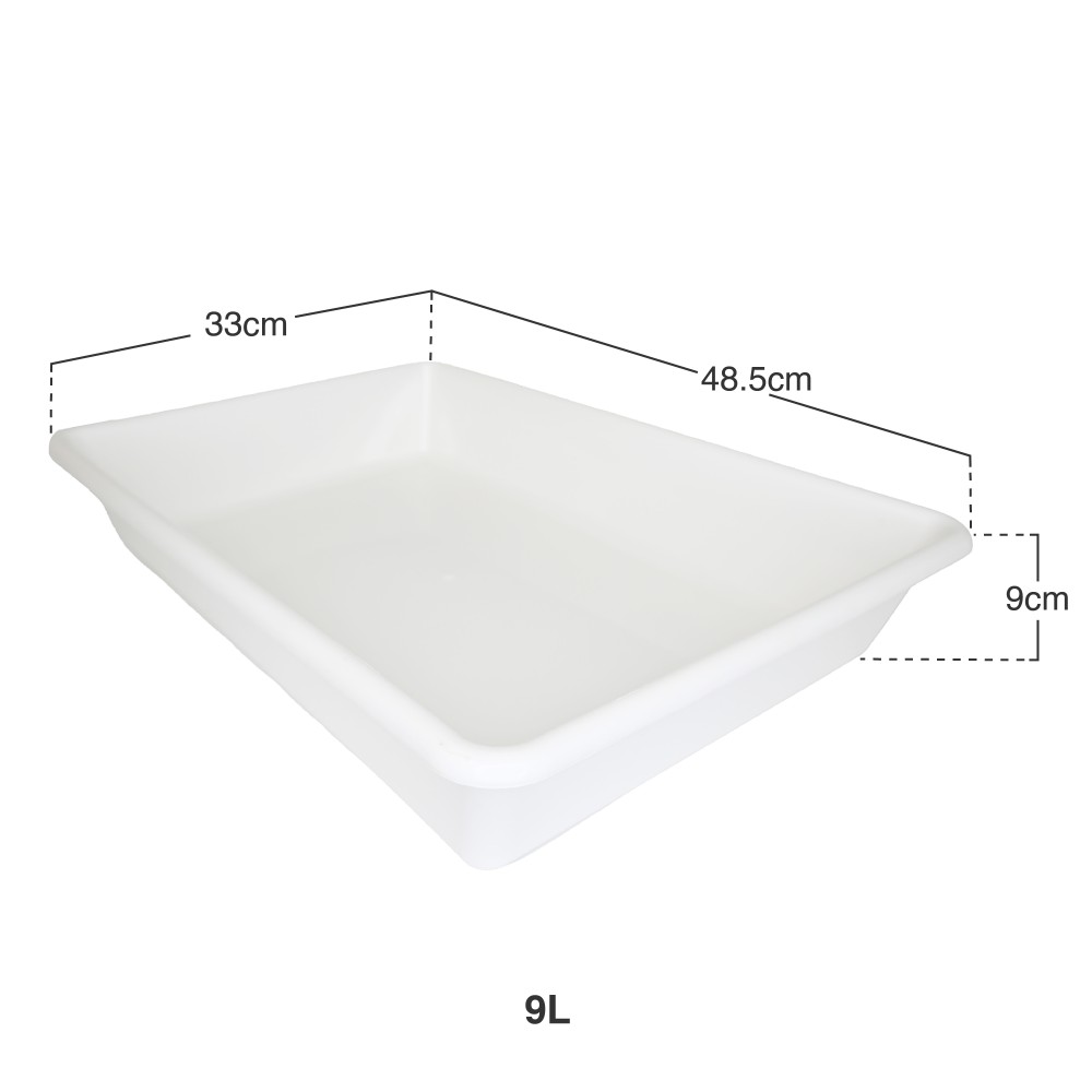 Bandeja Retangular Branco 9l