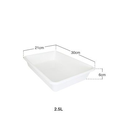 Bandeja Retangular Branco 2.5l