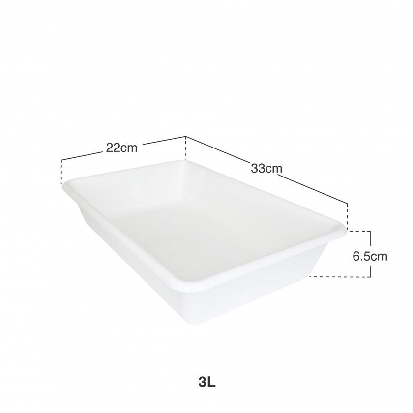 Bandeja Retangular Branco 3l Bandeja Retangular Branco 3l