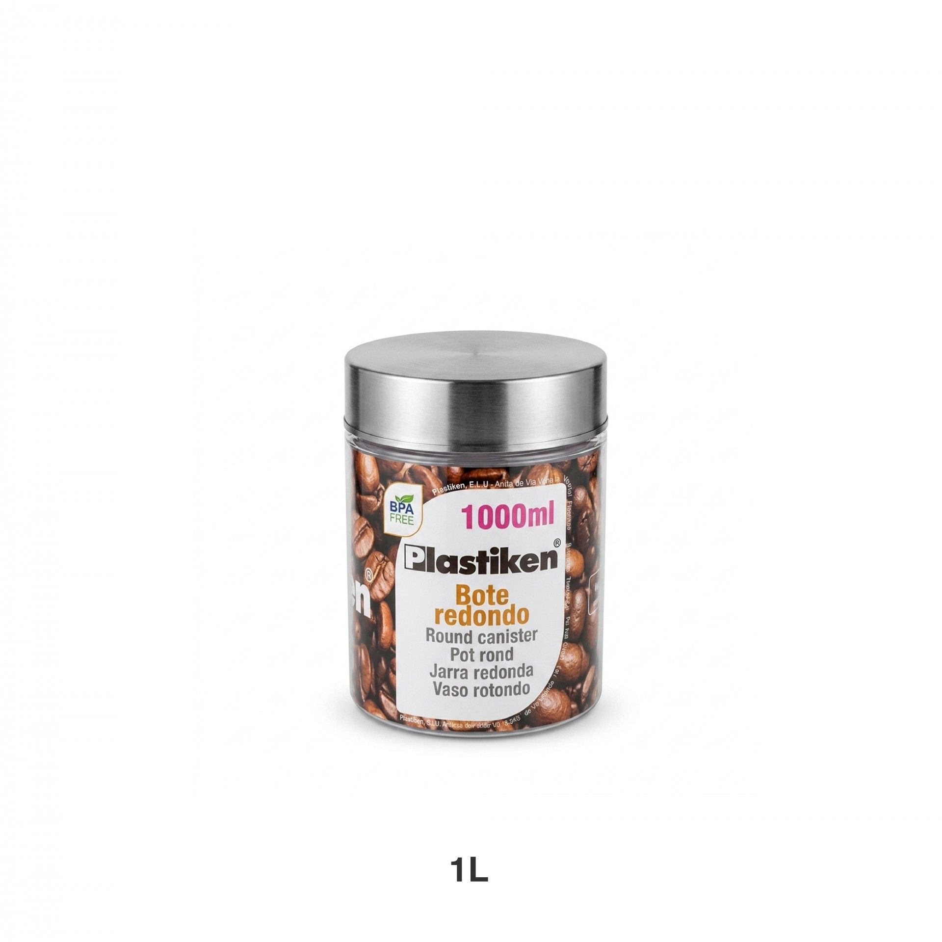 Frasco Cozinha Plástico Com Colher 1l