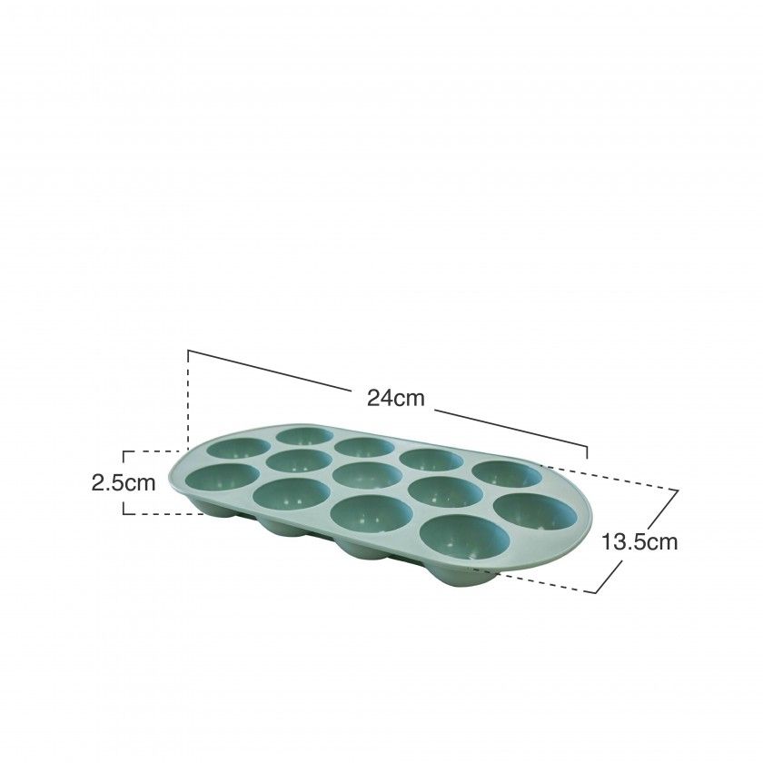Cuvete Gelo Borracha Menta 24X13.5X2.5cm Cuvete Gelo Borracha Menta 24X13.5X2.5cm
