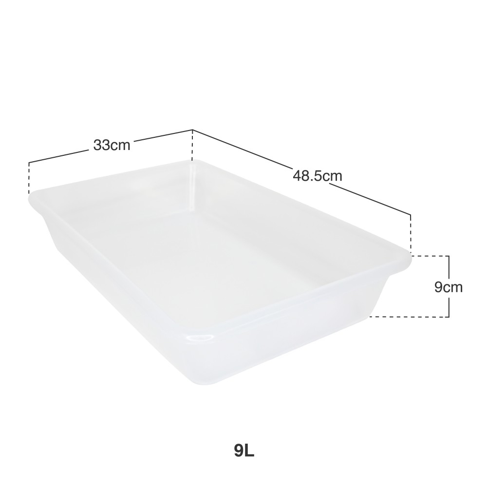 Bandeja Retangular Transparente 9l