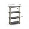 Prateleira 4 Estantes Preto 88X43X150cm Prateleira 4 Estantes Preto 88X43X150cm