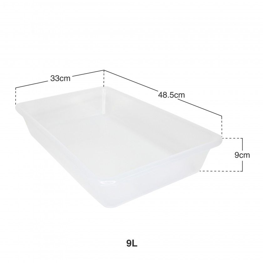 Bandeja Retangular Transparente 9l Bandeja Retangular Transparente 9l