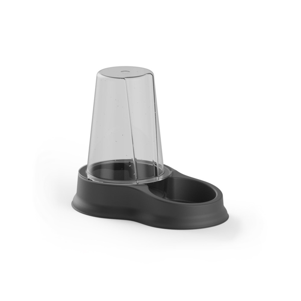 Dispensador Plástico Água e Comida Animal Antracite 1.5l