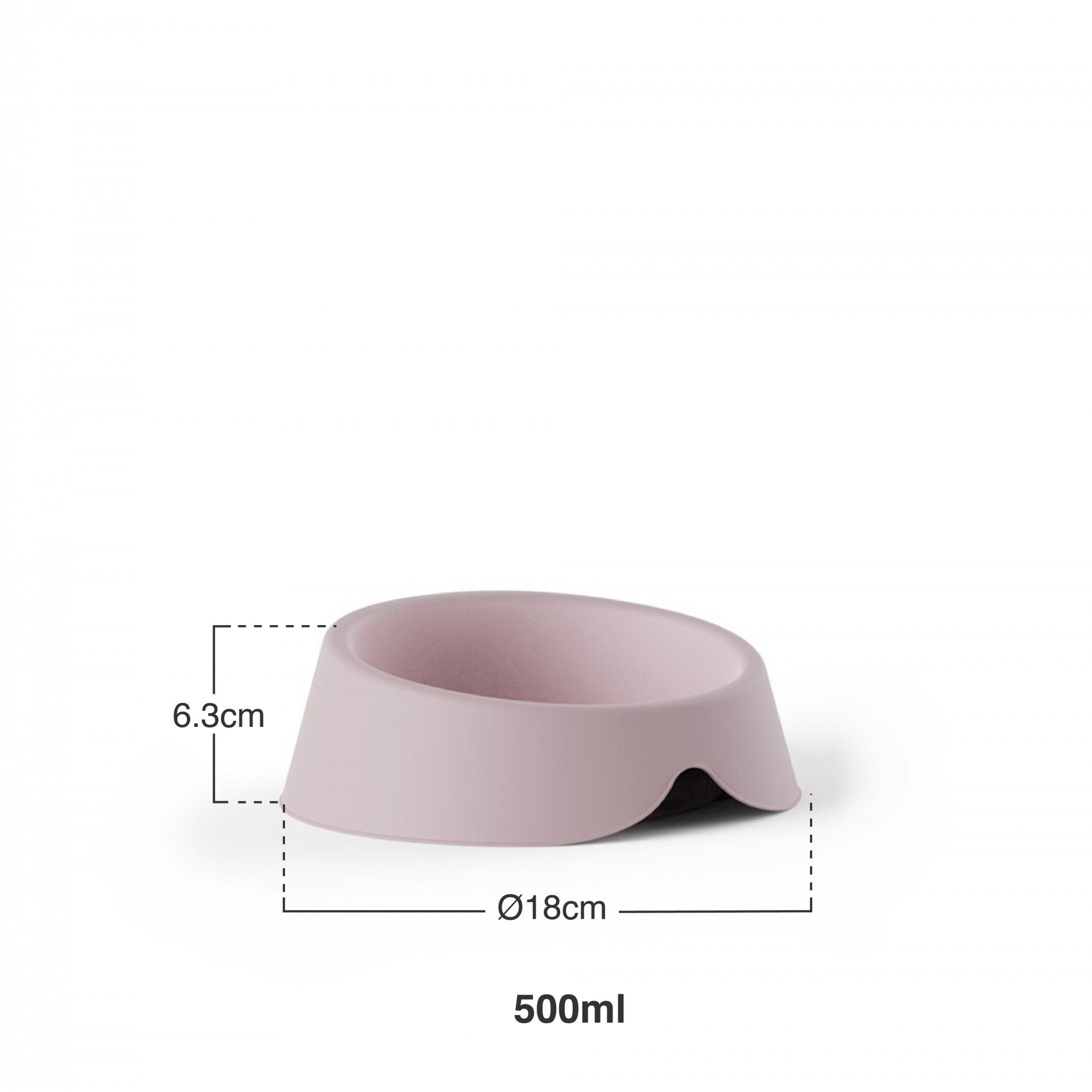 Comedouro Plástico Rosa 500ml 18X17X6.3cm