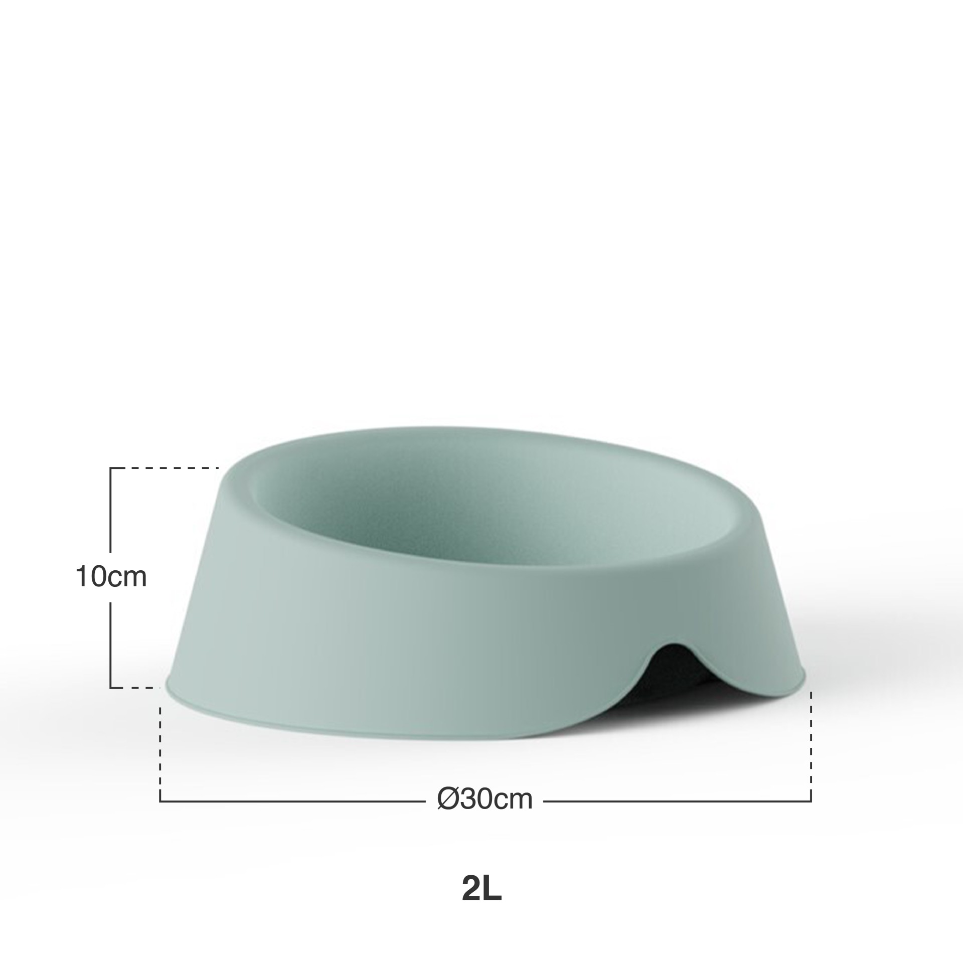 Comedouro Plástico Menta 2l 30X27X10cm