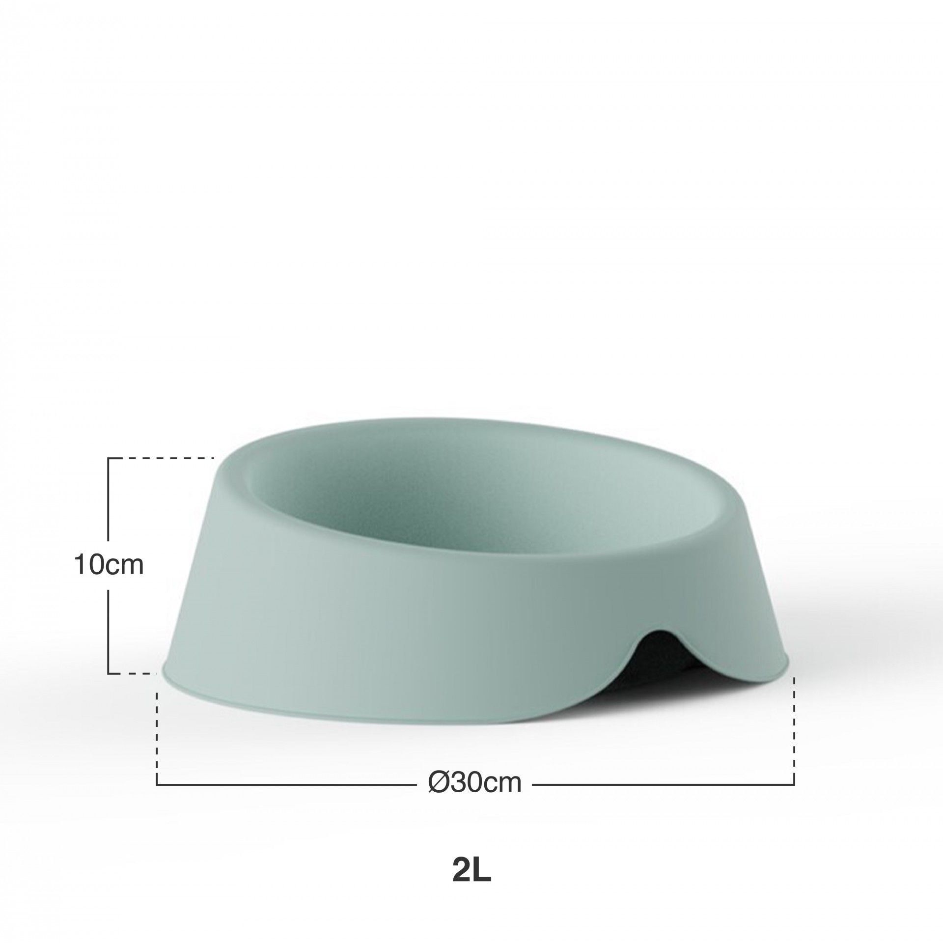 Comedouro Plástico Menta 2l 30X27X10cm