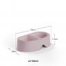 Comedouro Duplo Pl�stico Rosa 2X500ml 23X19X7.5cm