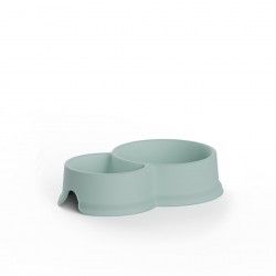Comedouro Duplo Pl�stico Menta 300/650ml