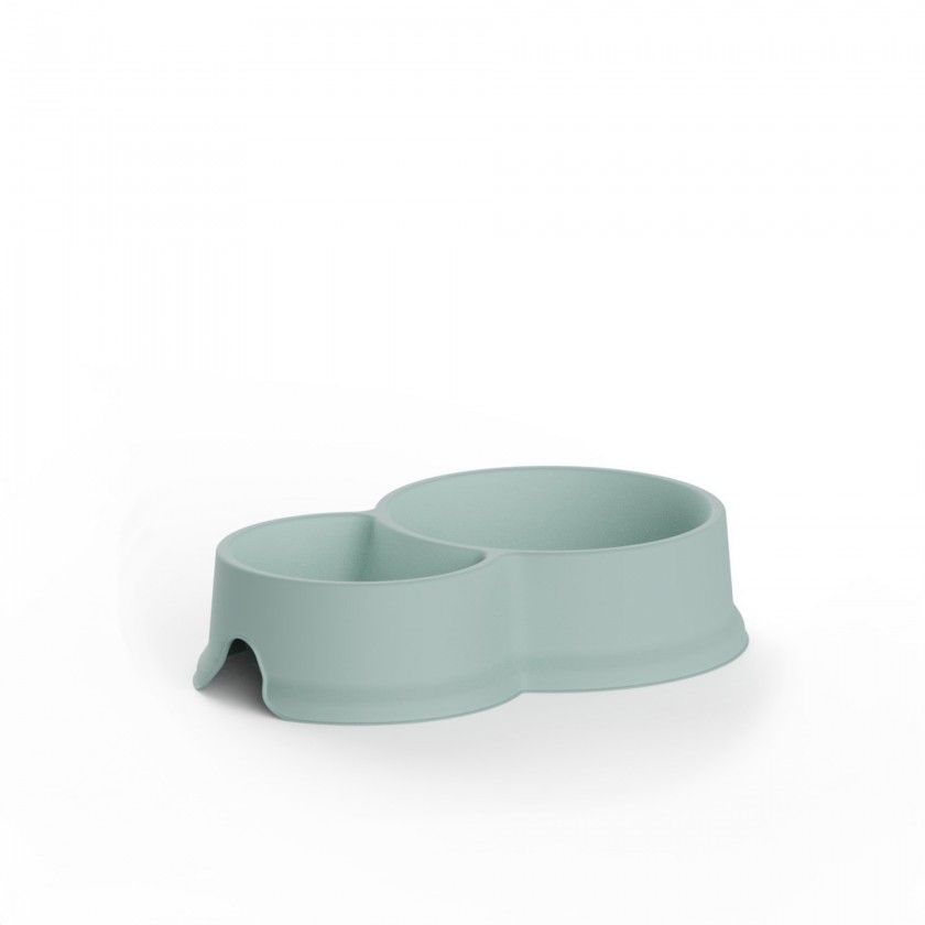 Comedouro Duplo Pl�stico Menta 300/650ml
