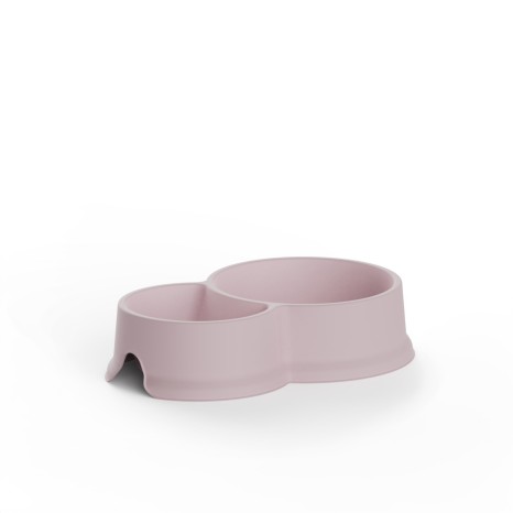 Comedouro Duplo Plástico Rosa 300/650ml - Image product