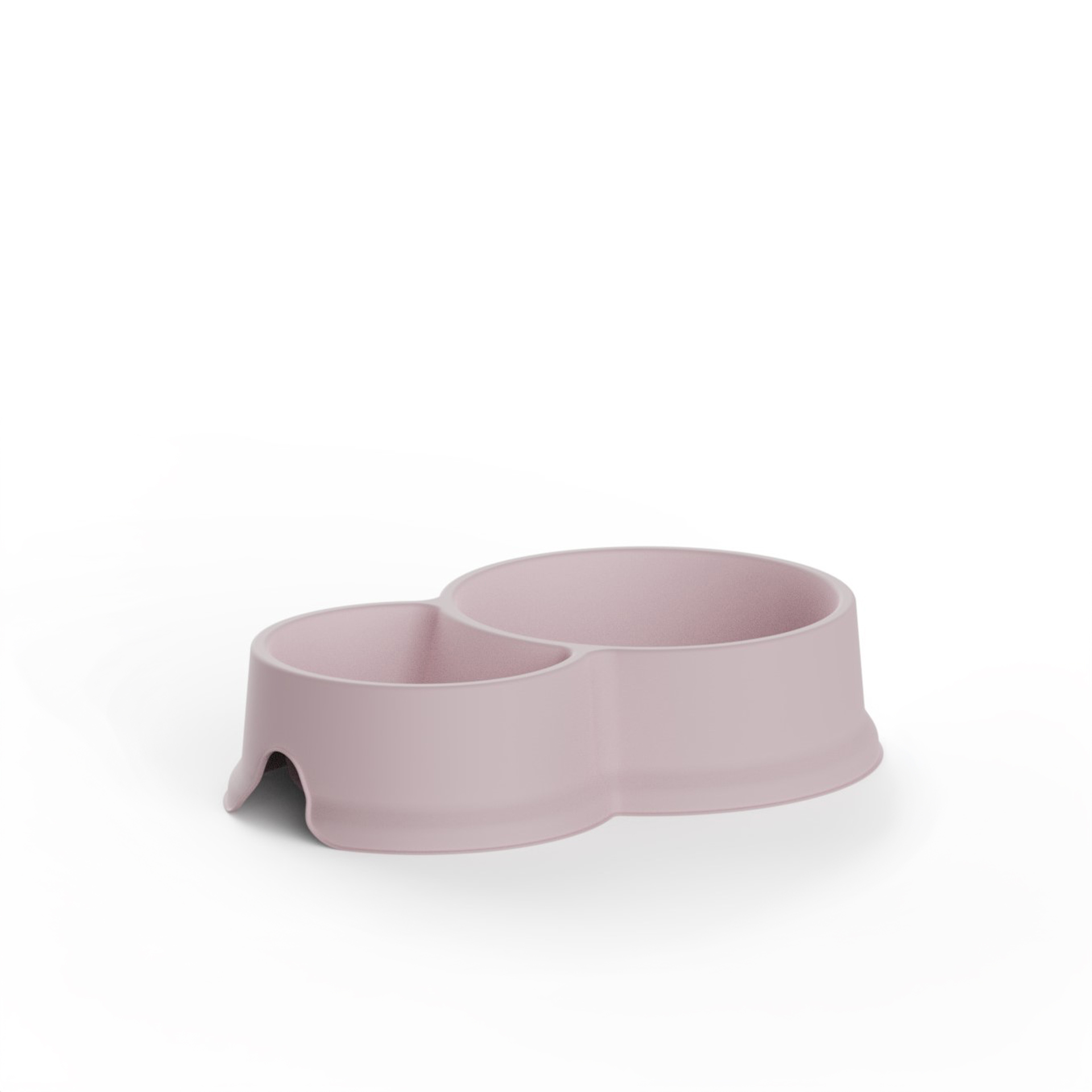 Comedouro Duplo Plástico Rosa 300/650ml