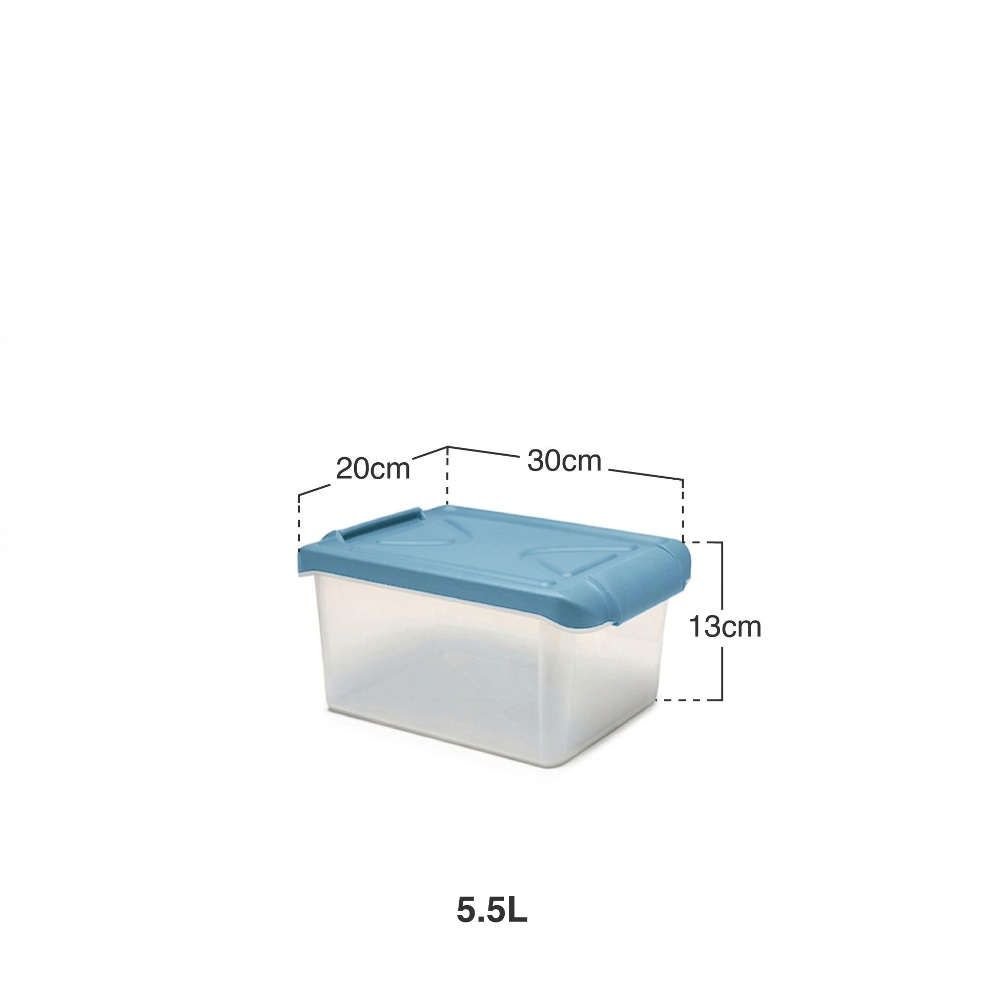 Caixa Arrumos Nature Azul 5.5l 30X20X13cm