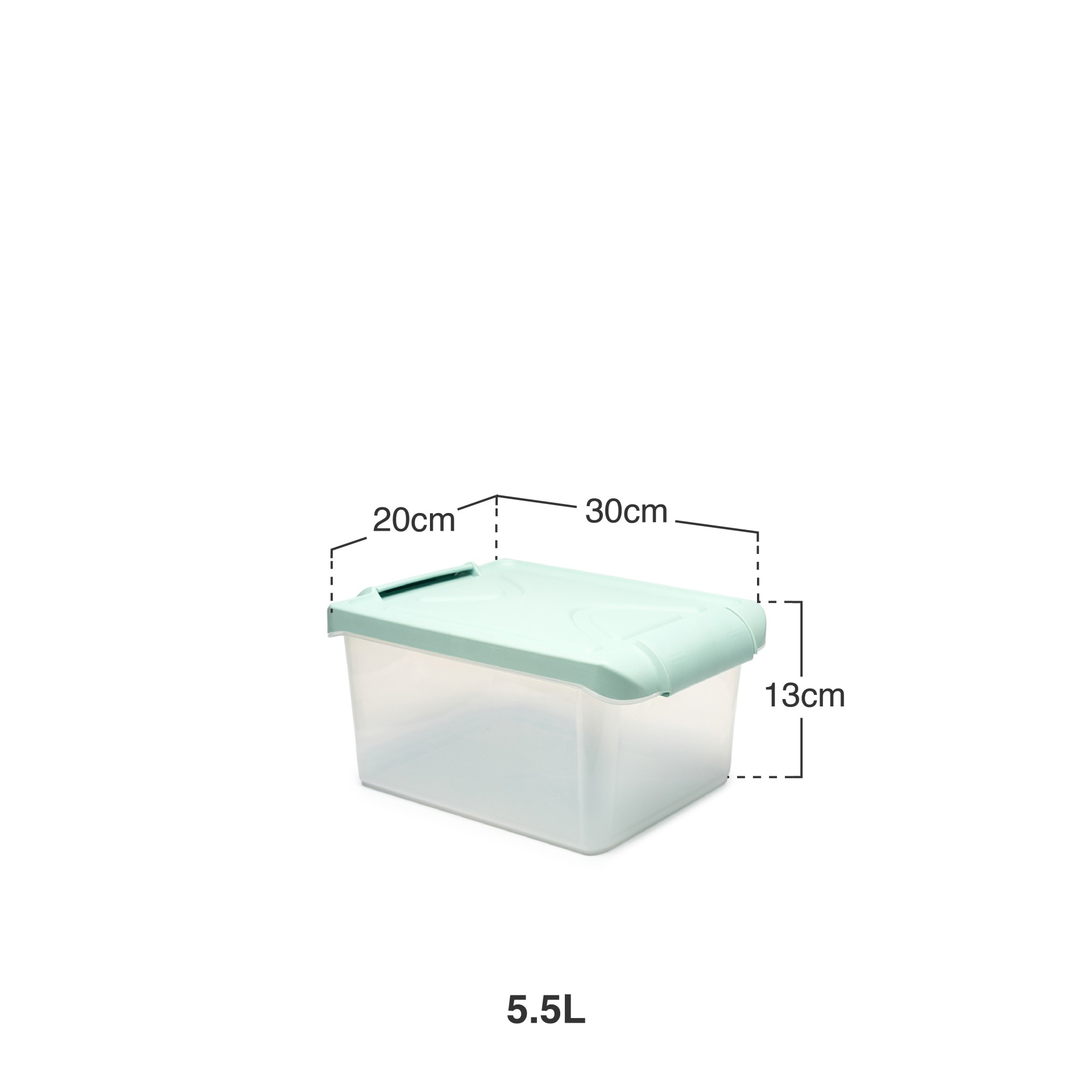 Caixa Arrumos Nature Menta 5.5l 30X20X13cm