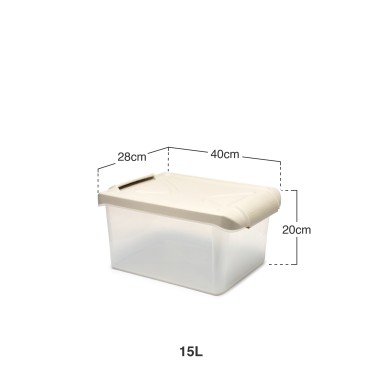 Caixa Arrumos Nature Cru 15l 40X28X20cm