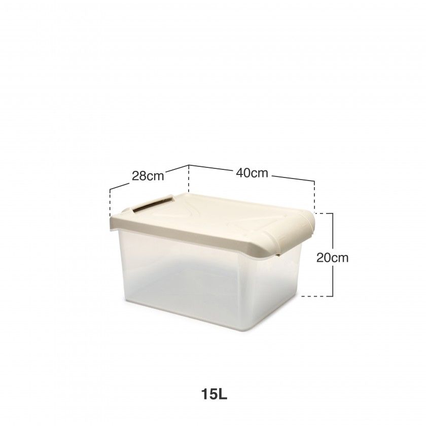 Caixa Arrumos Nature Cru 15l 40X28X20cm