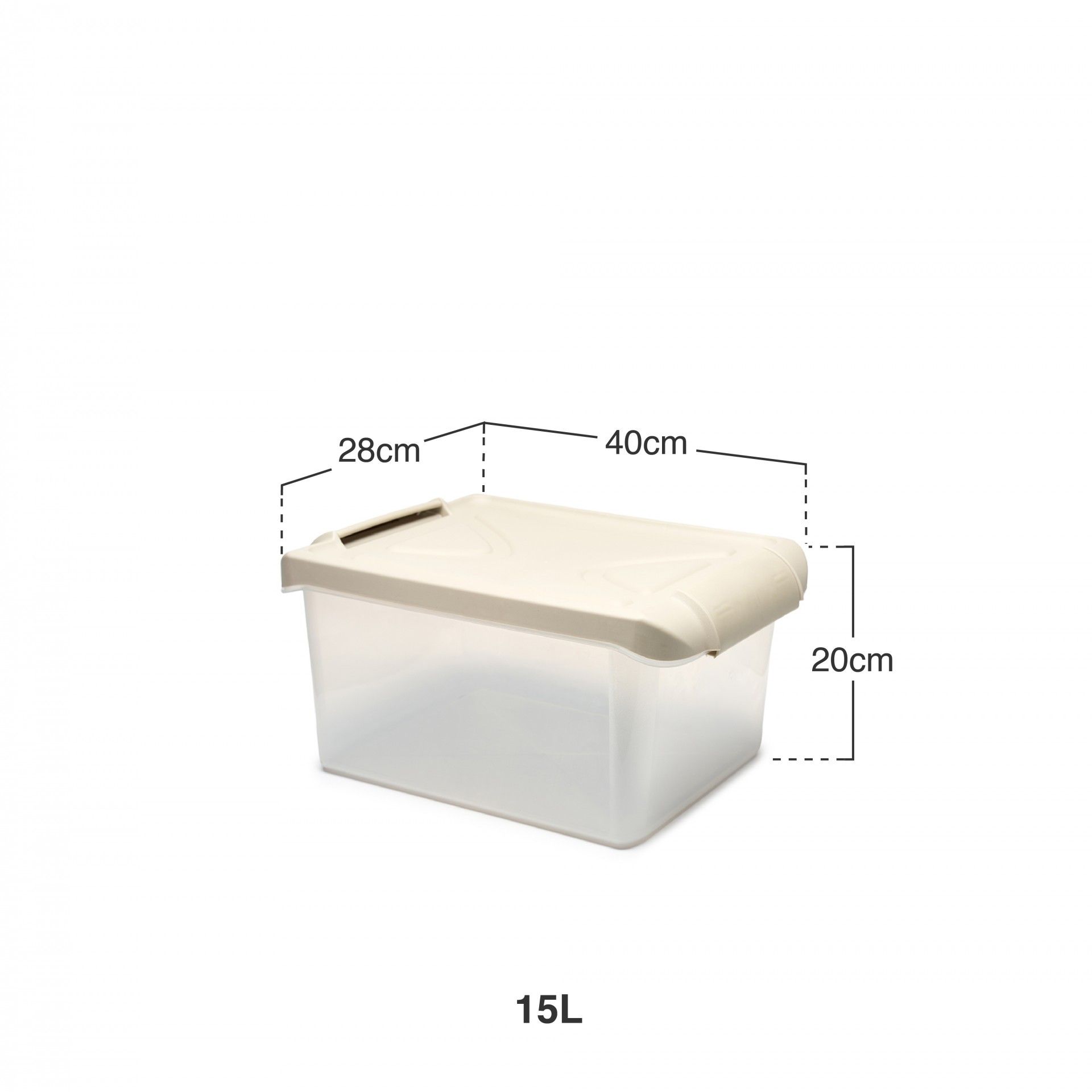 Caixa Arrumos Nature Cru 15l 40X28X20cm