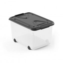 Caixa Arrumos Nature Antracite 70l 63X45X28cm