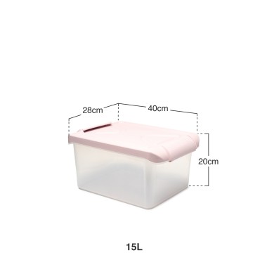 Caixa Arrumos Nature Rosa 15l 40X28X20cm