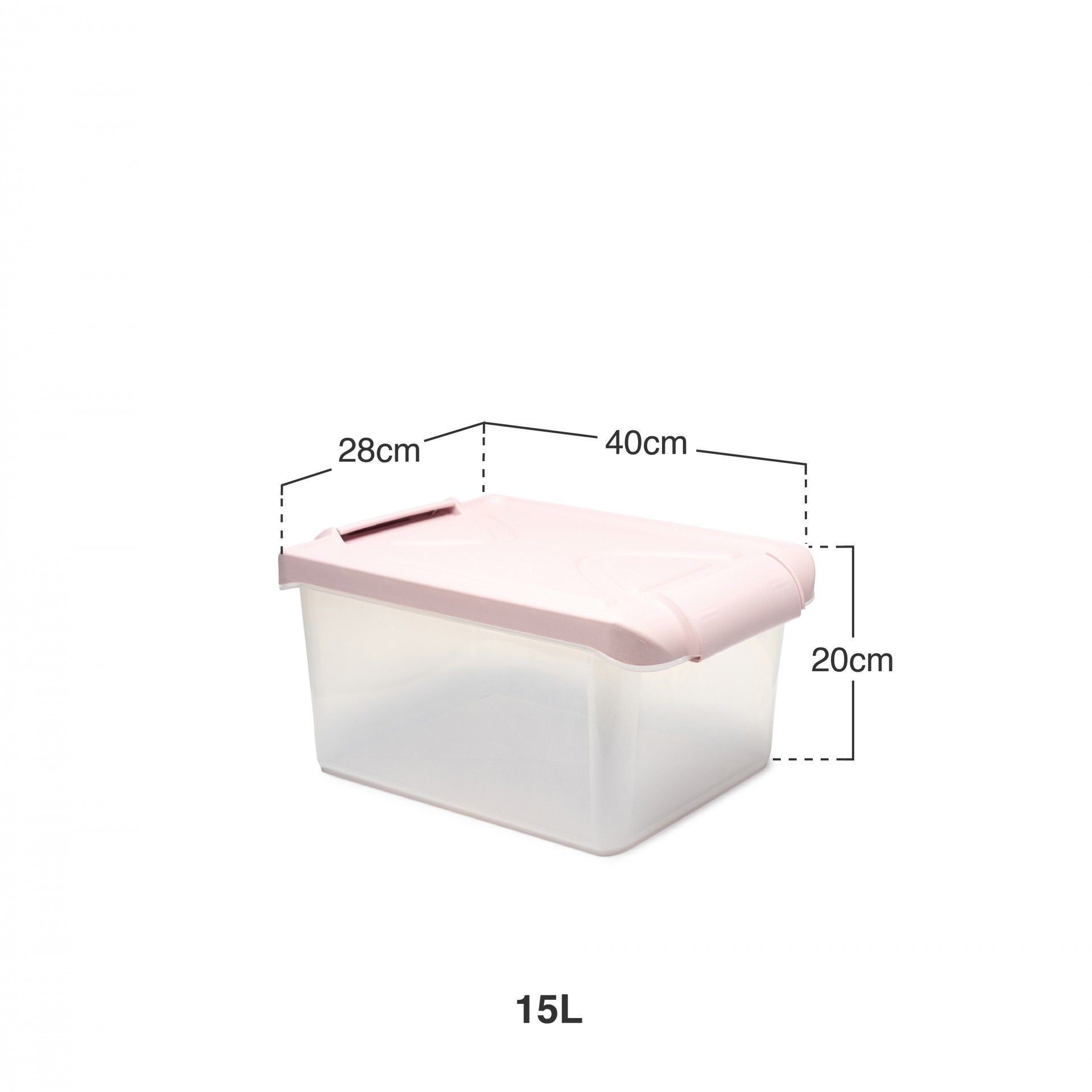 Caixa Arrumos Nature Rosa 15l 40X28X20cm