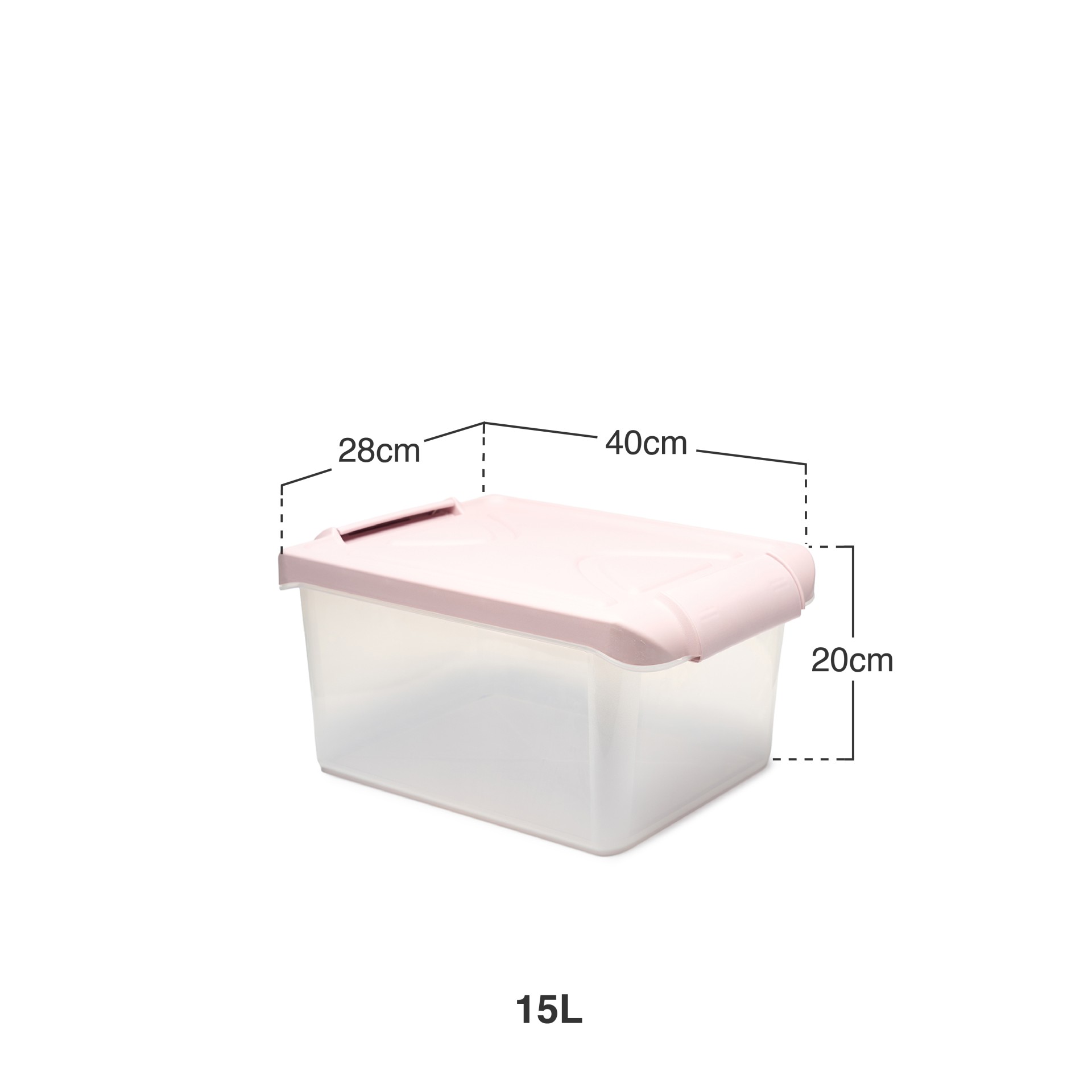 Caixa Arrumos Nature Rosa 15l 40X28X20cm
