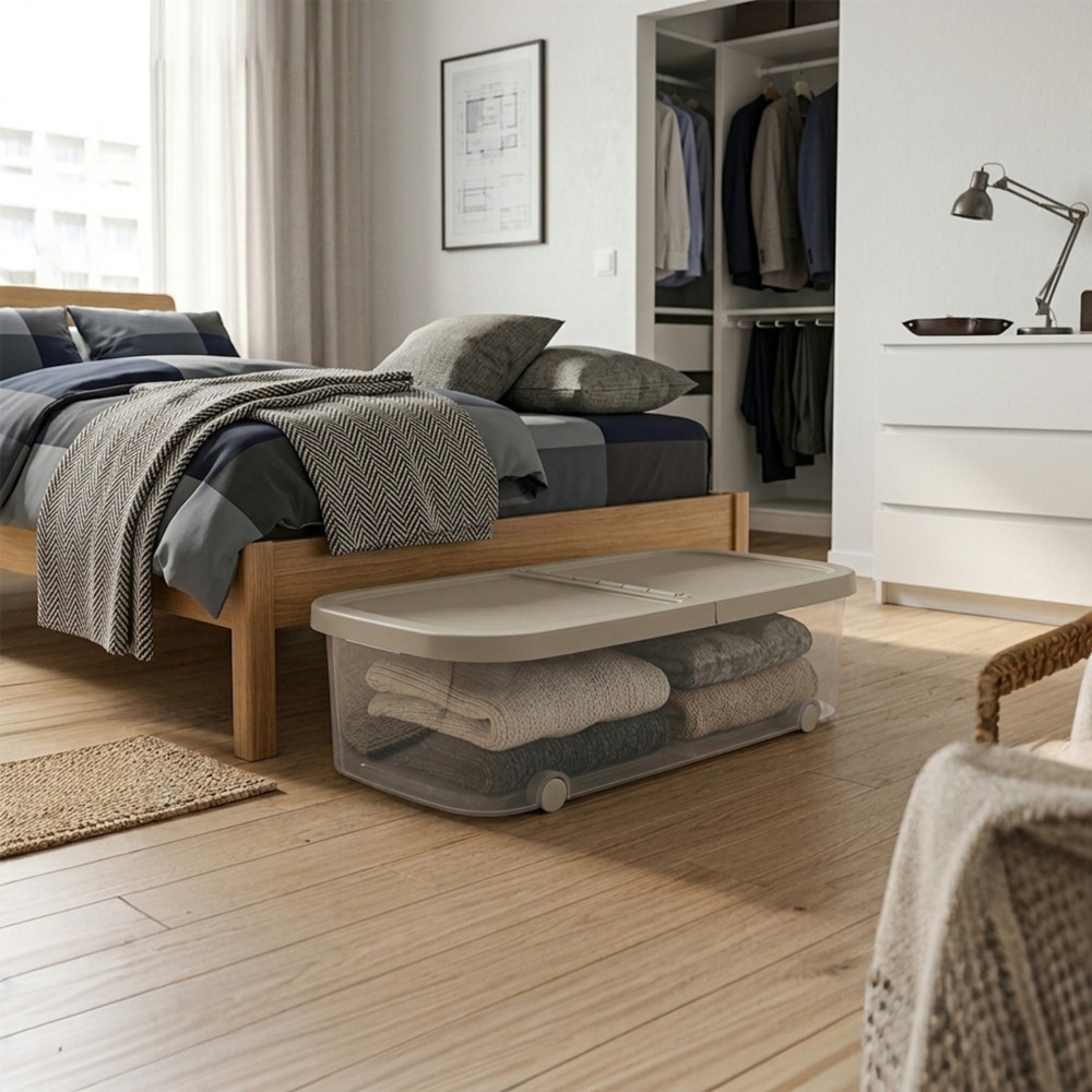 Caixa Arrumos Fresh Ecru 44l 79X39X20cm