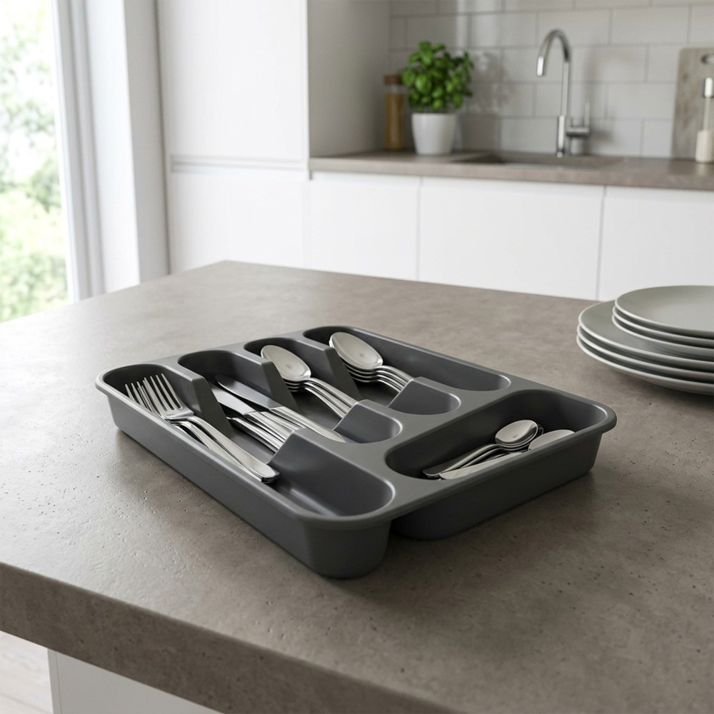 Suporte Talheres Antracite 33X26X5cm