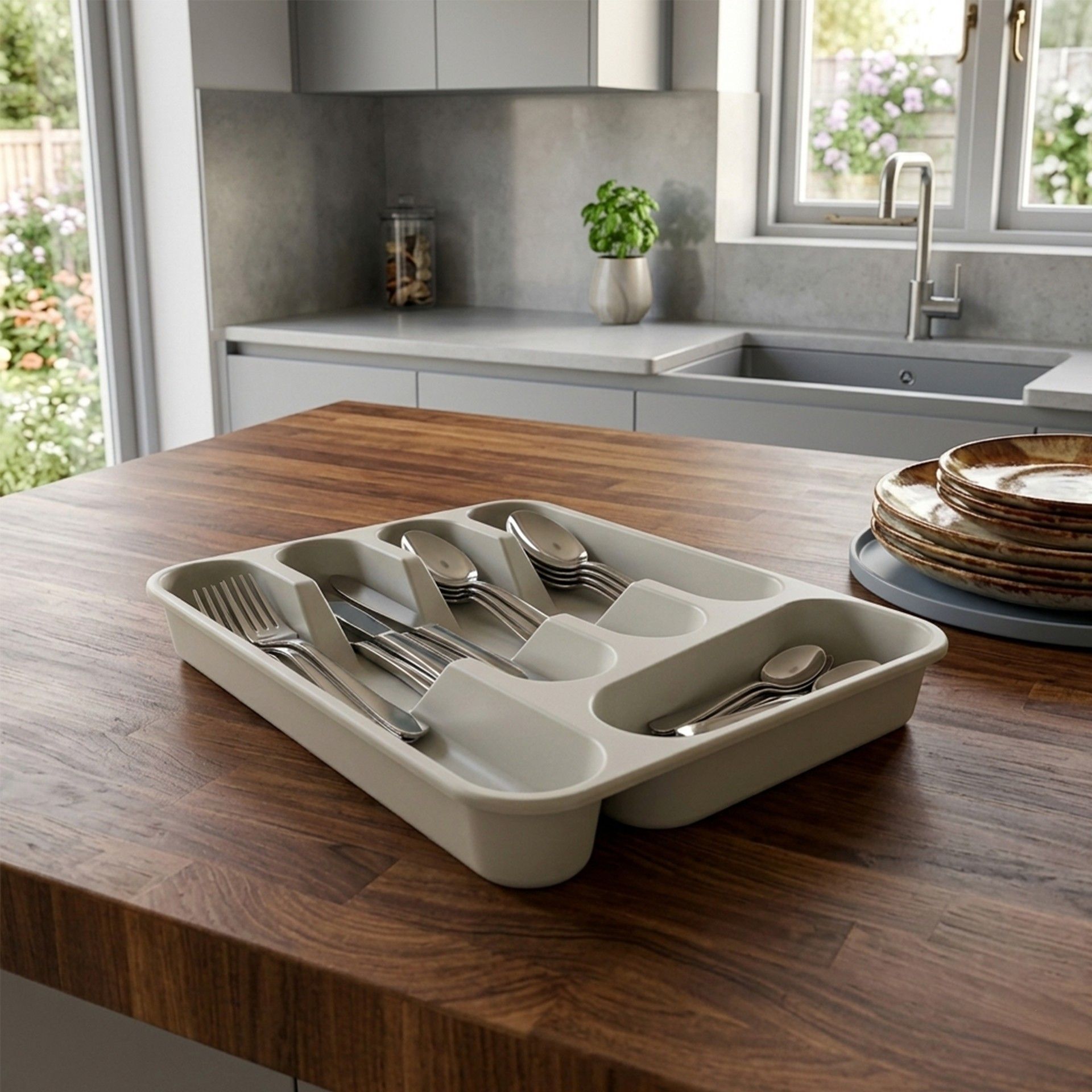 Suporte Talheres Cru 33X26X5cm