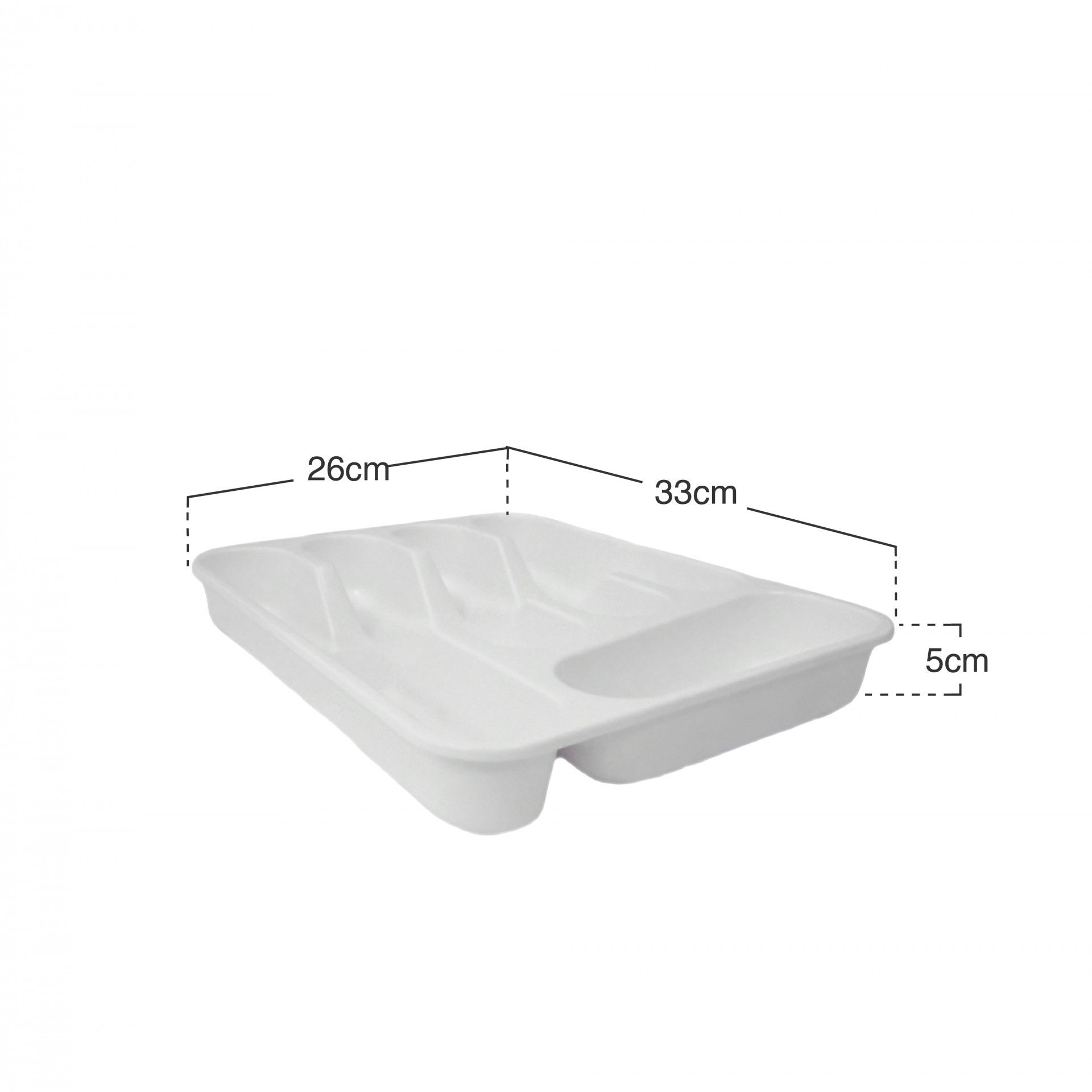 Suporte Talheres Branco 33X26X5cm