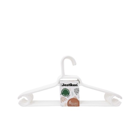 Cabide Pl�stico Branco 40cm Pack 6 - Image product