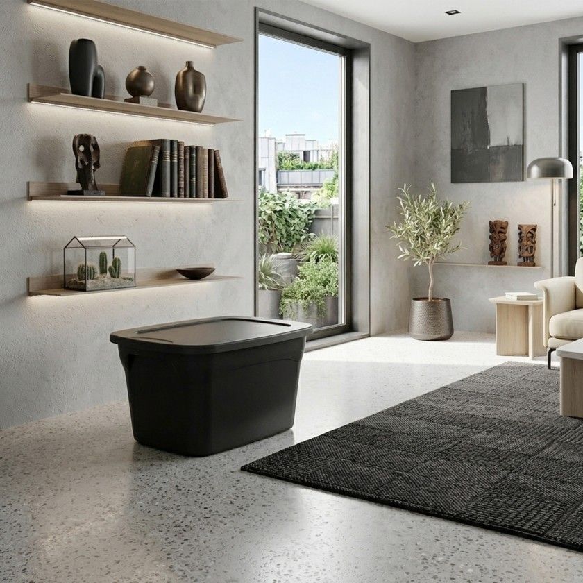 Caixa Arrumos Smart Preto 35l 50X37.5X30cm Caixa Arrumos Smart Preto 35l 50X37.5X30cm