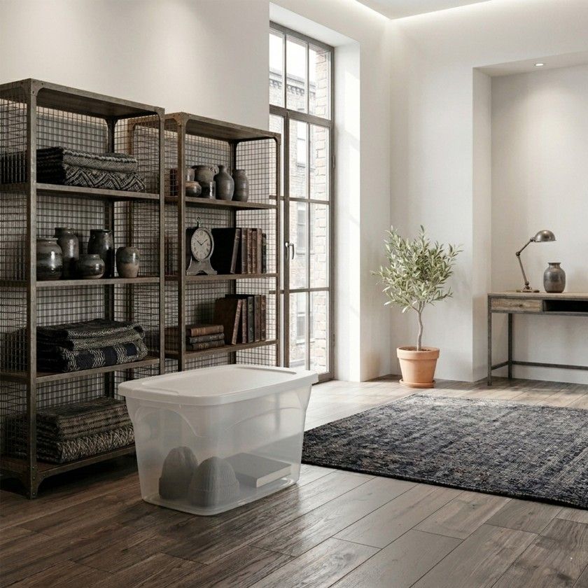 Caixa Arrumos Smart S Transparente 35l 50X37.5X30cm
