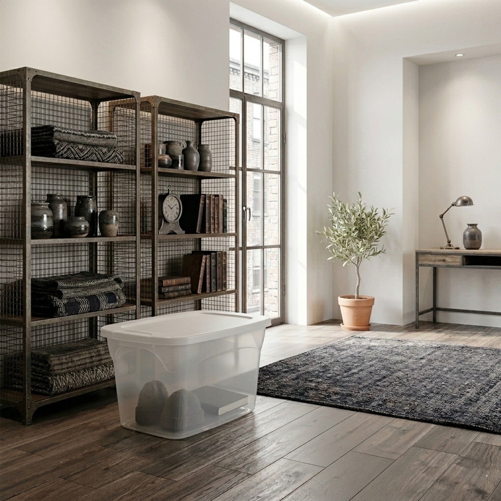 Caixa Arrumos Smart S Transparente 35l 50X37.5X30cm