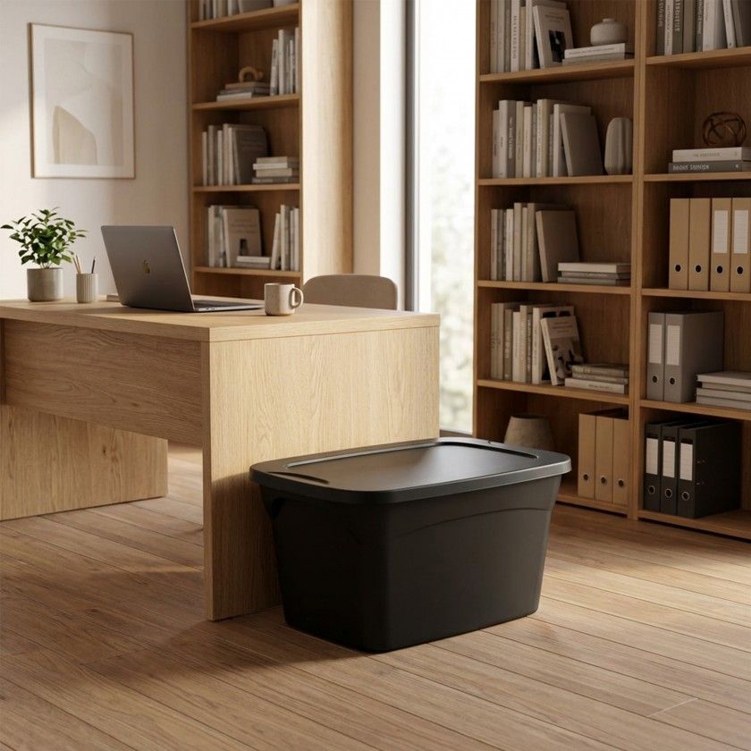 Caixa Arrumos Smart L Preto 80l 70X50X36.5cm
