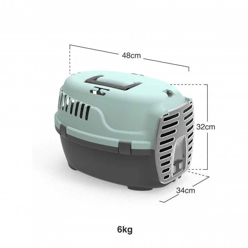 Caixa Transporte Animal Menta 48X34X32cm Caixa Transporte Animal Menta 48X34X32cm