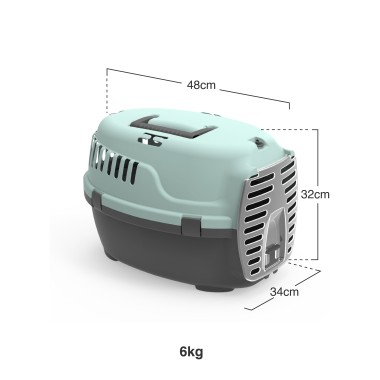 Caixa Transporte Animal Menta 48X34X32cm