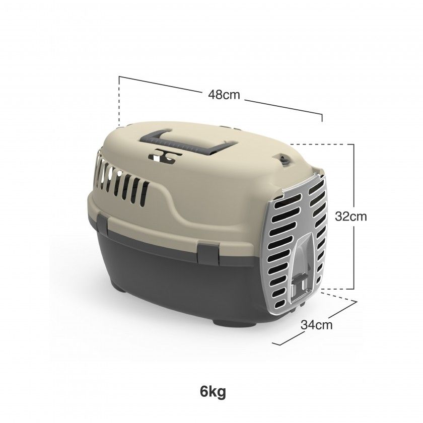 Caixa Transporte Animal Cru 48X34X32cm Caixa Transporte Animal Cru 48X34X32cm