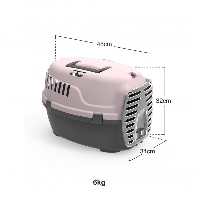Caixa Transporte Animal Rosa 48X34X32cm