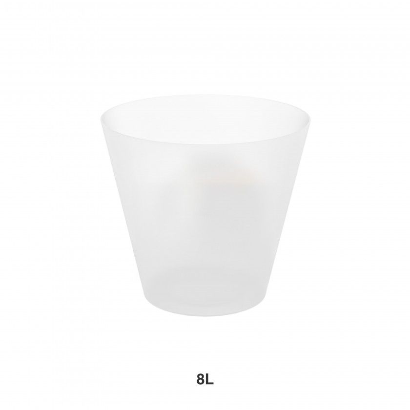 Balde Gelo Pl�stico Garrafas Transparente 8l