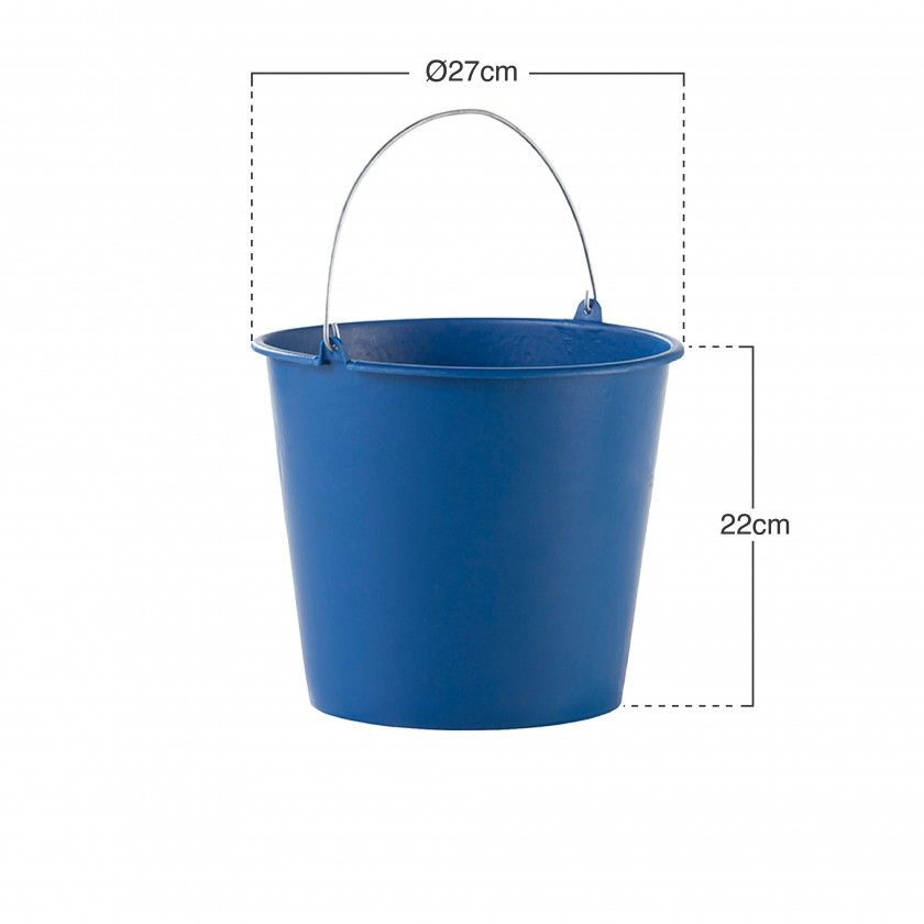 Balde Plasticom Asa Metal 8l 27X22cm Balde Plasticom Asa Metal 8l 27X22cm