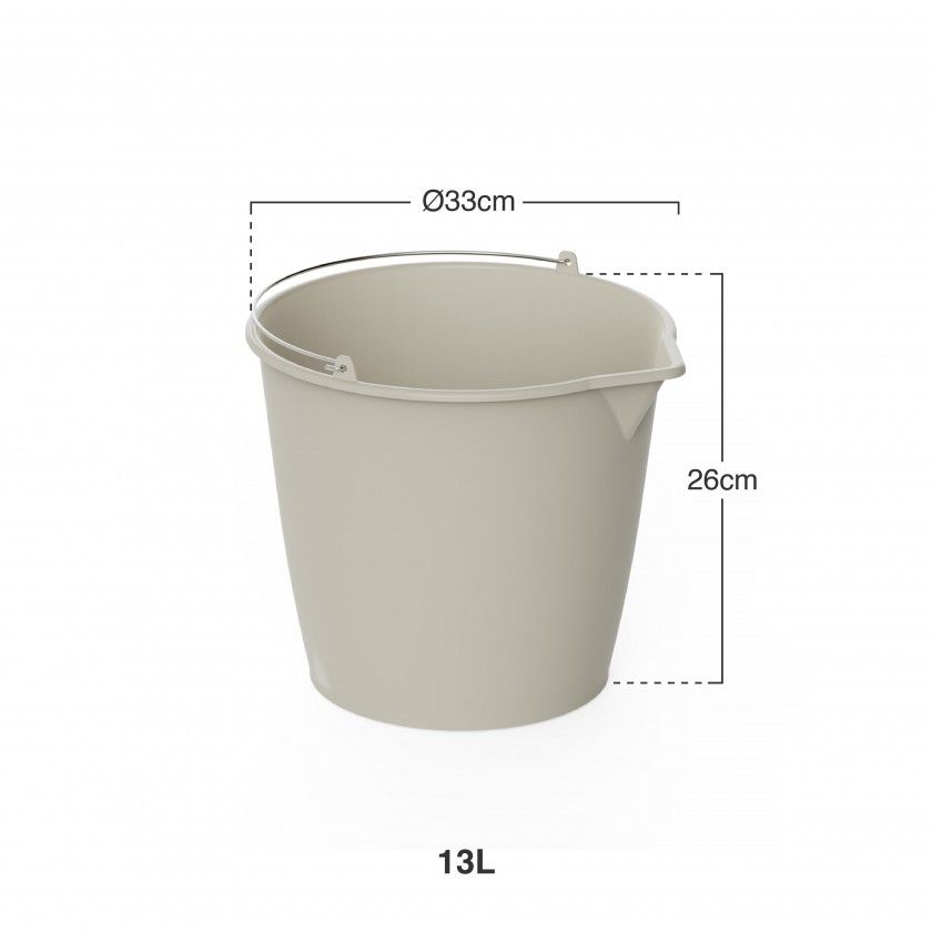 Balde Plástico Asa Metal Cru 13l Ø33X26cm Balde Plástico Asa Metal Cru 13l Ø33X26cm