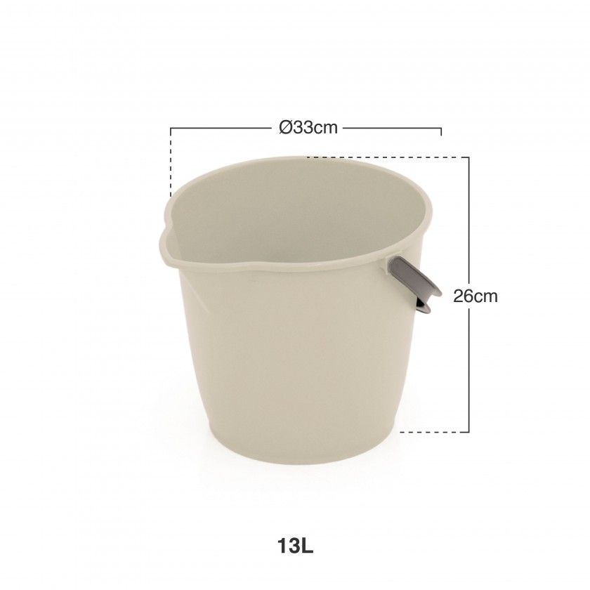 Balde Plástico Asa Plástica Cru 13l Ø33X26cm Balde Plástico Asa Plástica Cru 13l Ø33X26cm