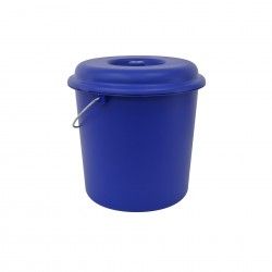 Balde Com Tampa Nature Azul Forte 23l �36X36cm