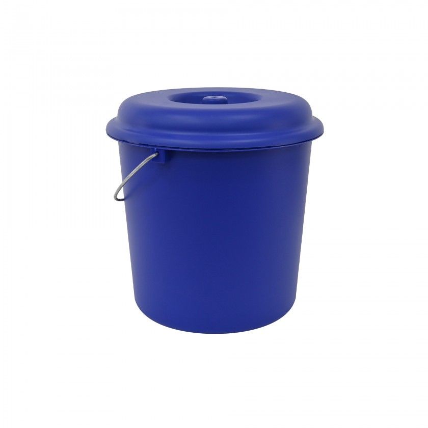 Balde Com Tampa Nature Azul Forte 23l �36X36cm